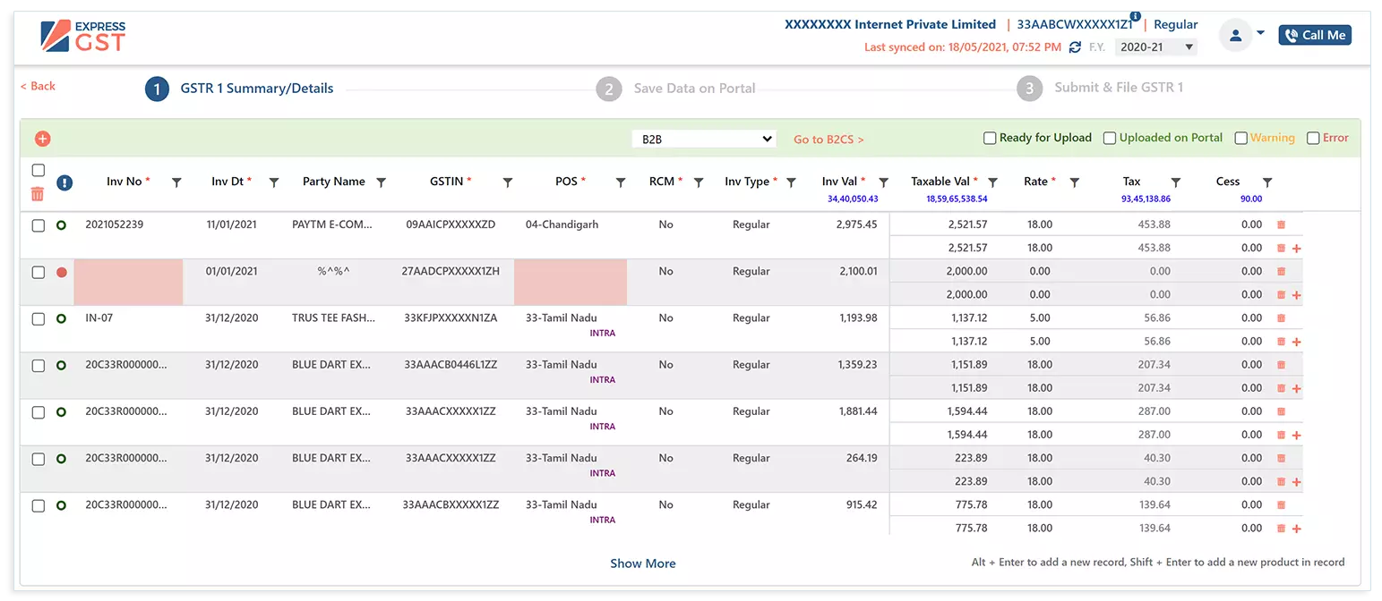 Easy and Keyboard friendly addition, deletion and editing of Section Data